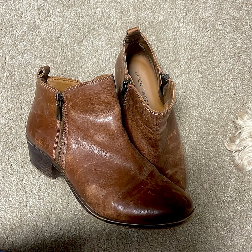 Lucky Basel Leather booty! Size 7!